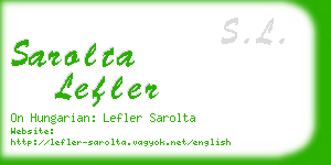 sarolta lefler business card